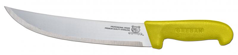 12-inch Steak Knife with Yellow Polypropylene Handle